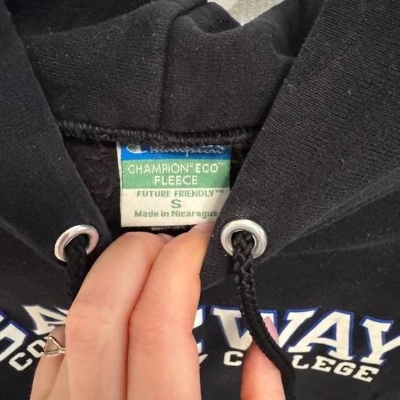 Champion Black Hoodie with Gateway Community College Logo - Picture 2 of 2